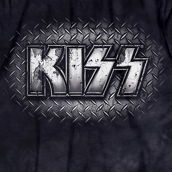 KIss Band Metal Logo Liquid Blue metal rock Official T-Shirt M NWT - Picture 2 of 3